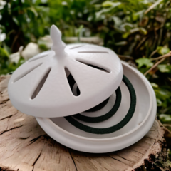 Porta espiral cerámica Cuspide blanco 17x10cm