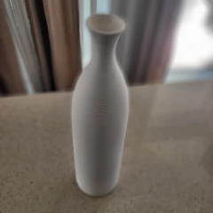 Florero rayado blanco ceramica Calm V 11x41cm - comprar online