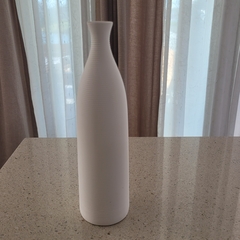 Florero rayado blanco ceramica Calm III 7x26cm en internet