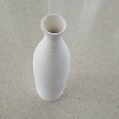 Florero rayado blanco ceramica Calm III 7x26cm - comprar online