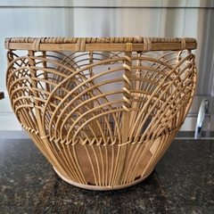 Cesto Portamaceta rattan Boho 35x27cm