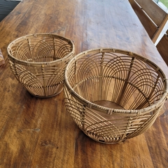 Imagen de Cesto Portamaceta rattan Boho 35x27cm