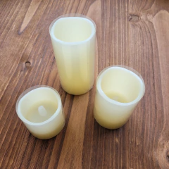 Set x3 Vela led con movimiento a pilas 5x5/5x7/5x10cm