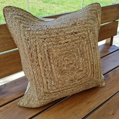 Almohadon de yute natural 60x60cm - comprar online