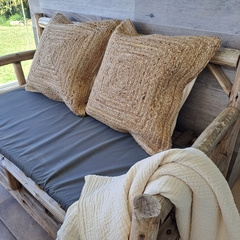 Almohadon de yute natural 60x60cm - tienda online