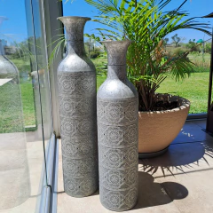 Botellon Marruecos mediano calado plata 58cm - comprar online