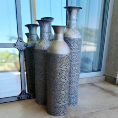 Botellon Marruecos grande calado plata 66cm en internet