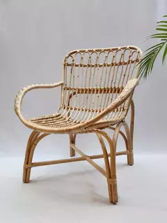 Sillón de autor Rattan natural apoya brazos curvos Indonesia en internet