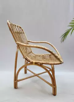 Sillón de autor Rattan natural apoya brazos curvos Indonesia - tienda online