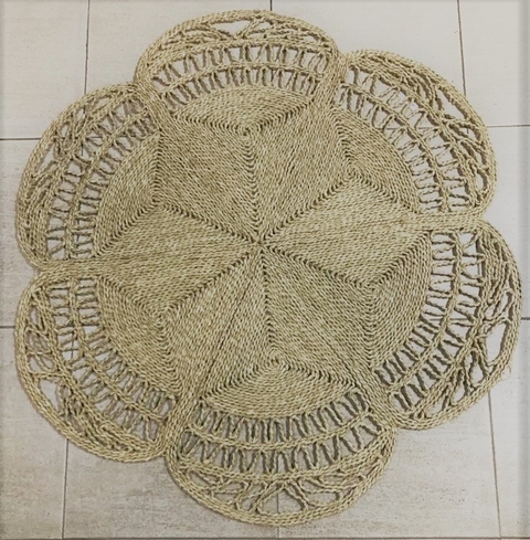 Alfombra Circular Seagrass plegable 120cm