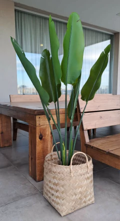 Planta Strelitzia real artificial 120cm