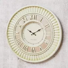 Reloj espejado vintage blanco 50cm - comprar online