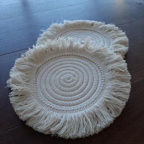 Posavela de cuerdas blanco 19cm