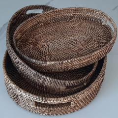 Bandeja de Rattan Oval Chica - comprar online