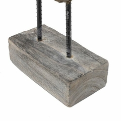 Imagen de Escultura Adorno pedestal Fosil Madera Arco 49x34x13,5cm