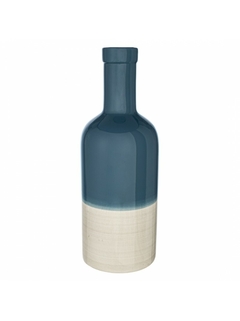 Botellon Florero Duo Azul Turquesa 10x26cm 57284 - kazaru