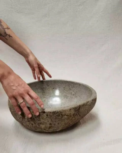 Bacha de piedra natural maciza Indonesia mediana (de 45cm a 54cm) - tienda online