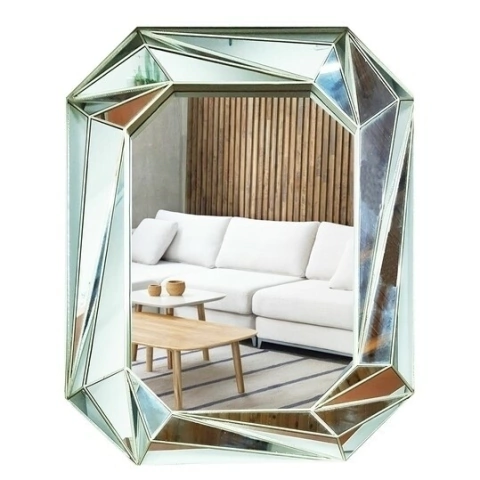 Espejo corona poligonal triangulos 60x49cm M6