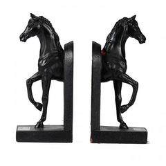 Sujeta Libros Jockey Caballos negros 31x14,5cm en internet