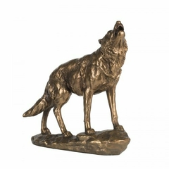 Escultura figura Lobo 28x28x12cm
