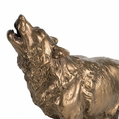 Escultura figura Lobo 28x28x12cm - kazaru
