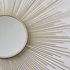 Espejo Sol dorado rayos alambre 70cm - comprar online