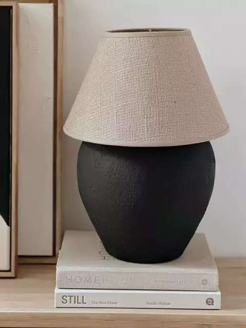 VELADOR SINGAPUR NEGRO PANTALLA BEIGE