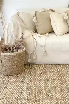 ALFOMBRA BANGALORE yute trenzado natural rectangular 120X70cm
