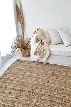 ALFOMBRA GUNA yute trenzado natural rectangular 120X70cm - comprar online