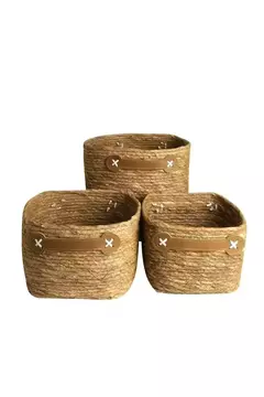 Cesto Cruz cuadrado de yute chico 20x13cm - tienda online