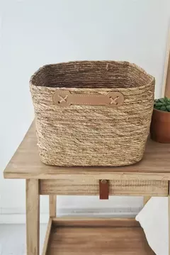 Cesto Cruz cuadrado de yute grande 30x21cm