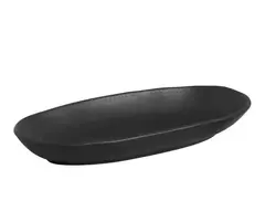 BANDEJA FUENTE OVALADA PLAIN NEGRO 32cm - comprar online