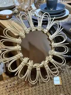 ESPEJO DE MADERA RATTAN 190812