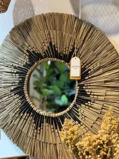 ESPEJO FIBRA NATURAL BORDE DESFLECADO 120800 en internet