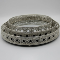 Set x3 Bandejas Redondas Espejadas borde alto 40, 35 y 30cm - comprar online