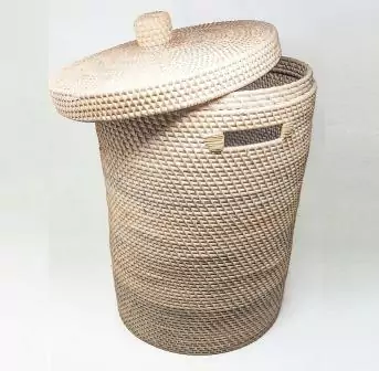 Cesto Rattan para ropa color Natural 50x35cm