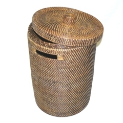 Cesto Rattan para ropa color marrón 50x35cm