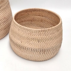 Cesto portamacetas rattan natural 26x20cm