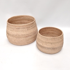 Cesto portamacetas rattan natural 30x25cm - tienda online