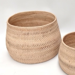 Cesto portamacetas rattan natural 30x25cm