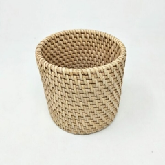 Lapicero vaso de Rattan natural 10cm