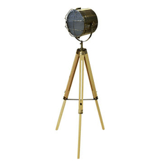 Lampara tripode reflector spot bronce patas natural 150cm