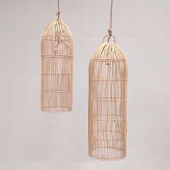 Lampara Cilindro Long rattan chica 20x57cm