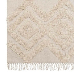 Alfombra handira pasillo rombos natural 60x140cm - comprar online