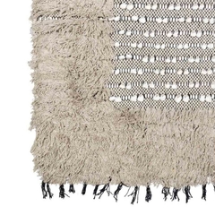 Alfombra handira combinada flecos negros 120x180cm