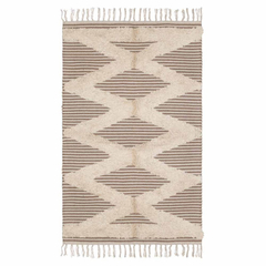 Alfombra Savanna Rombos Beige/Marrón 90x150cm algodón