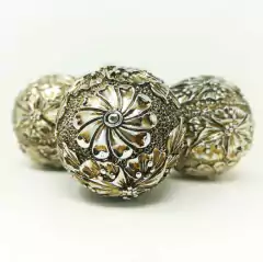 Esfera deco metalizada grande 10cm varios modelos en internet