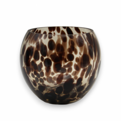 Florero vidrio manchas Marit grande 14x13cm
