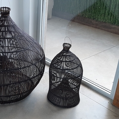 Lampara trampa de camarones chica rattan 40cm - kazaru