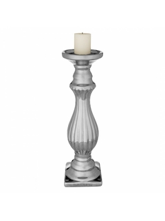 CANDELABRO cerámica plateado 32cm - comprar online